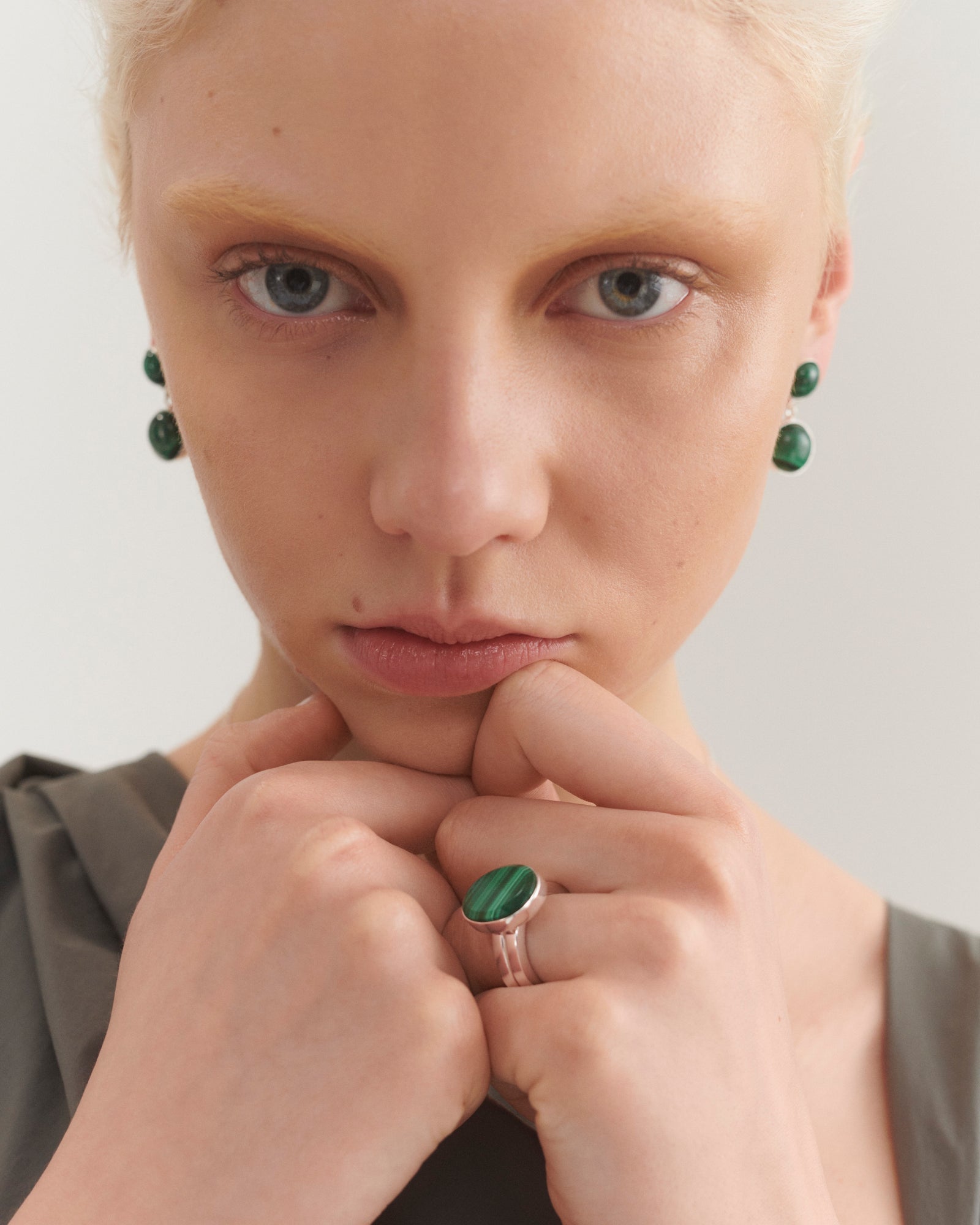 SPIRAL MALACHITE RING