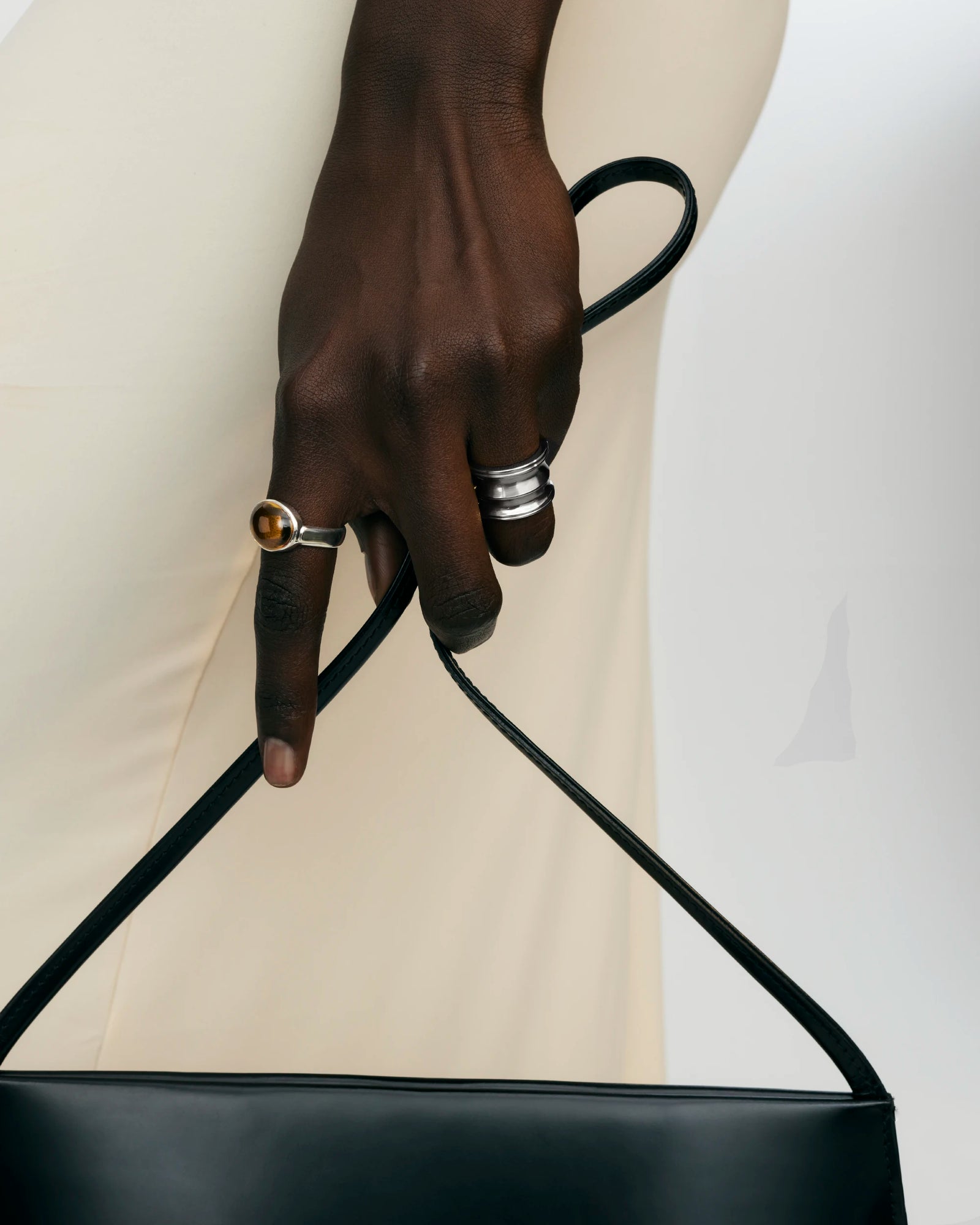 ARC RING - TRIPLE CURVE - SILVER