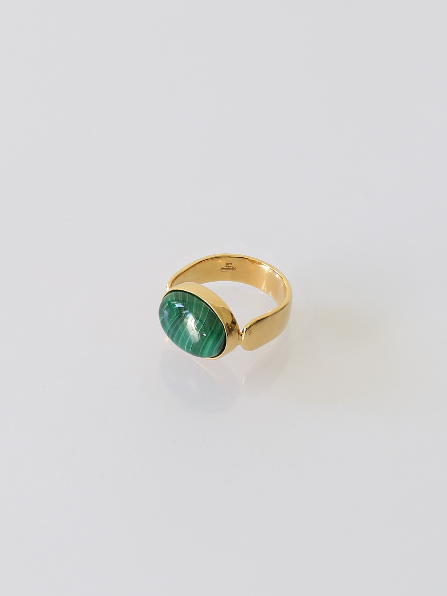 Lea Bold Ring - Malachite