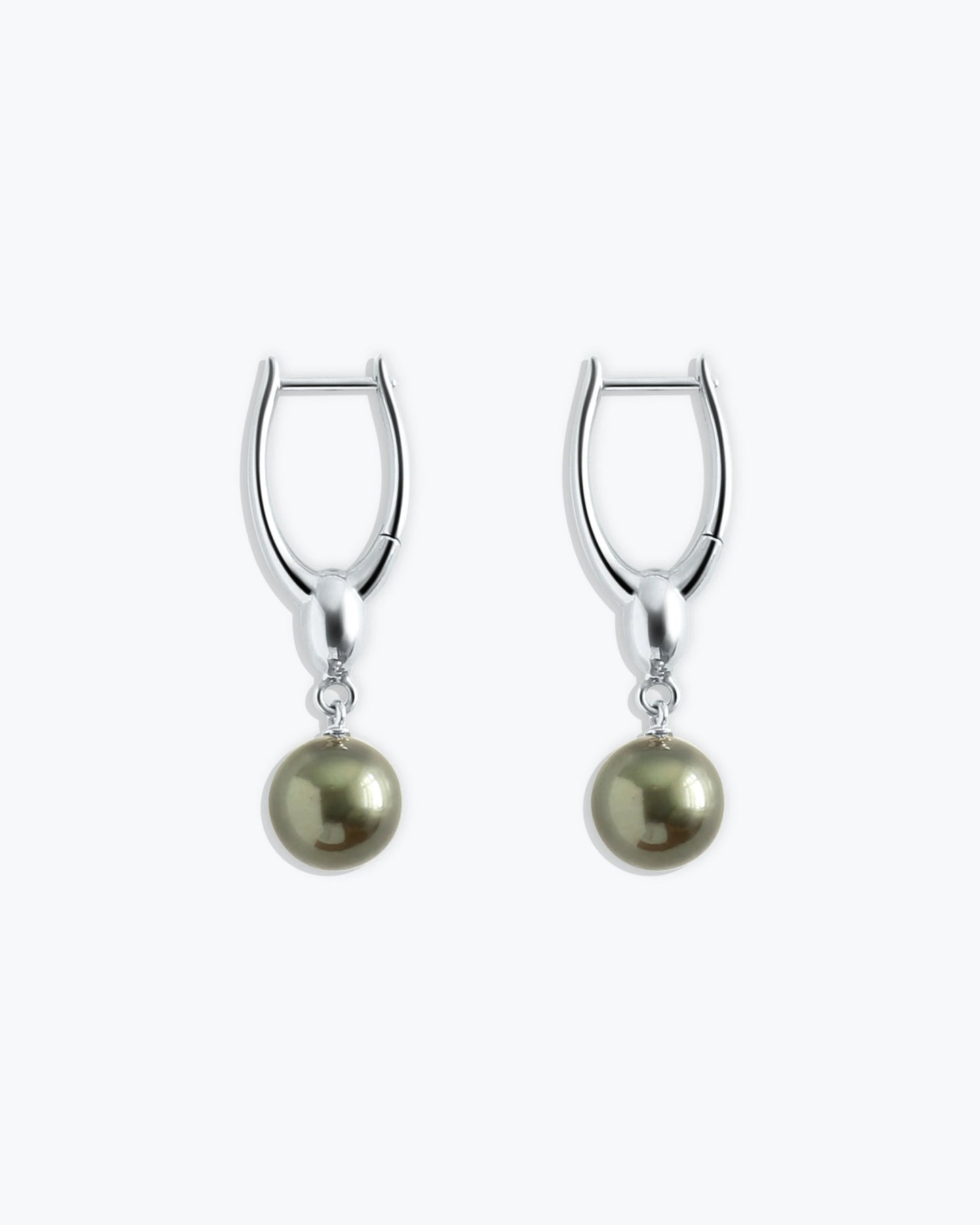 ARC EARRINGS - TAHITIAN PEARLS - SILVER