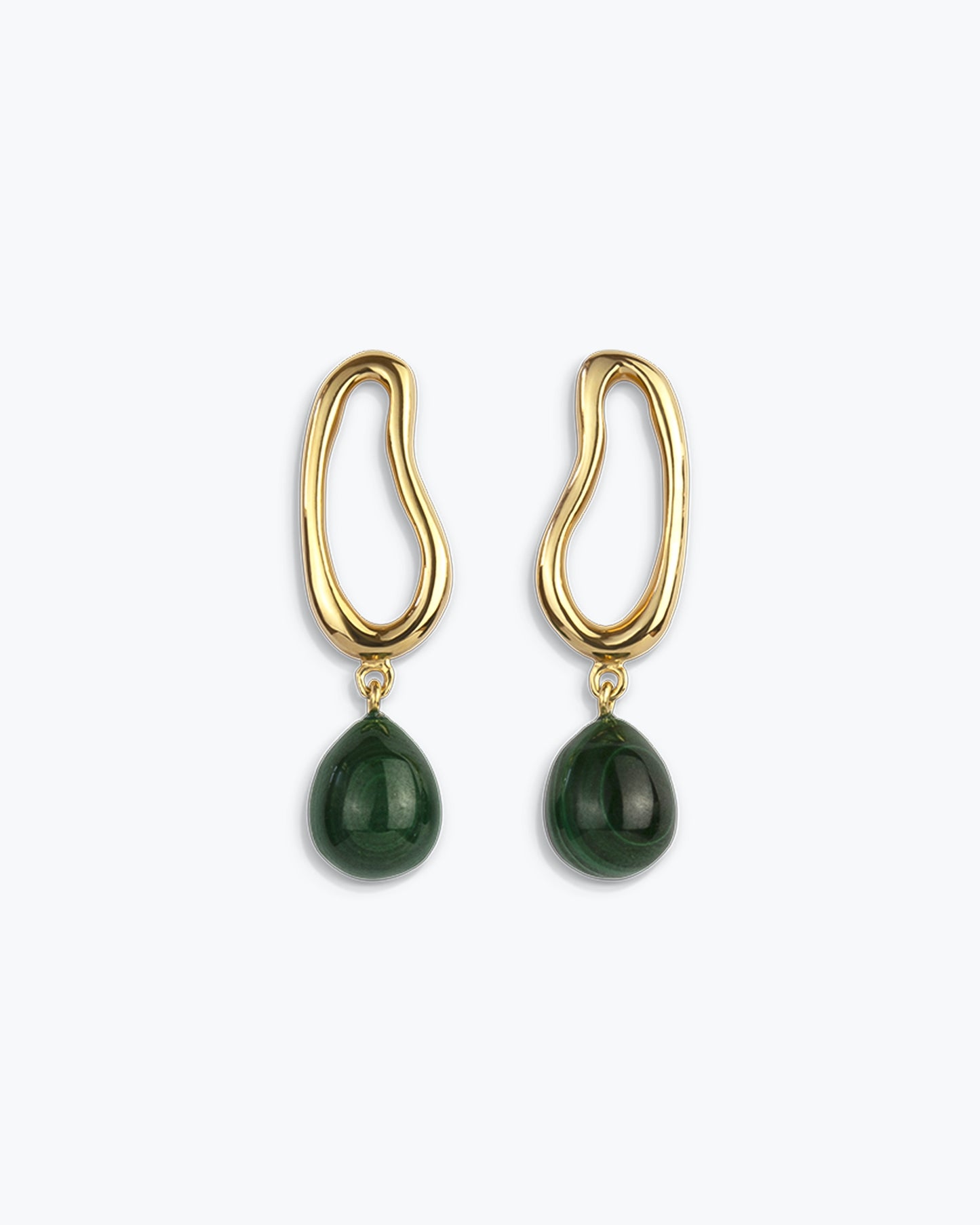 Mila Ohrringe - Malachite