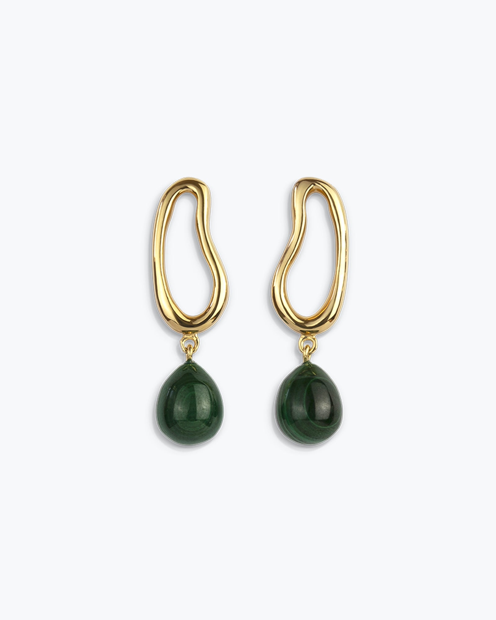 MILA EARRINGS - MALACHITE