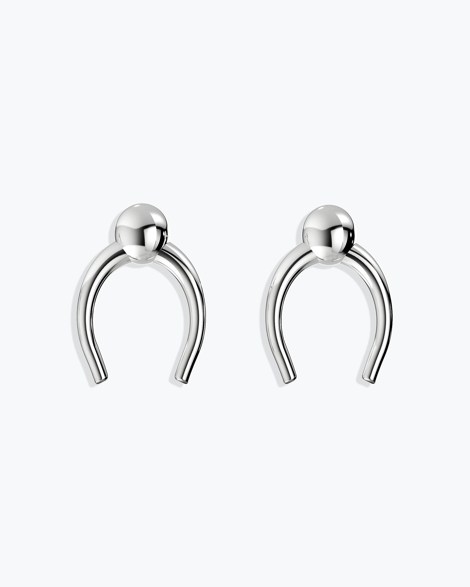 ARC STUD EARRINGS - SILVER