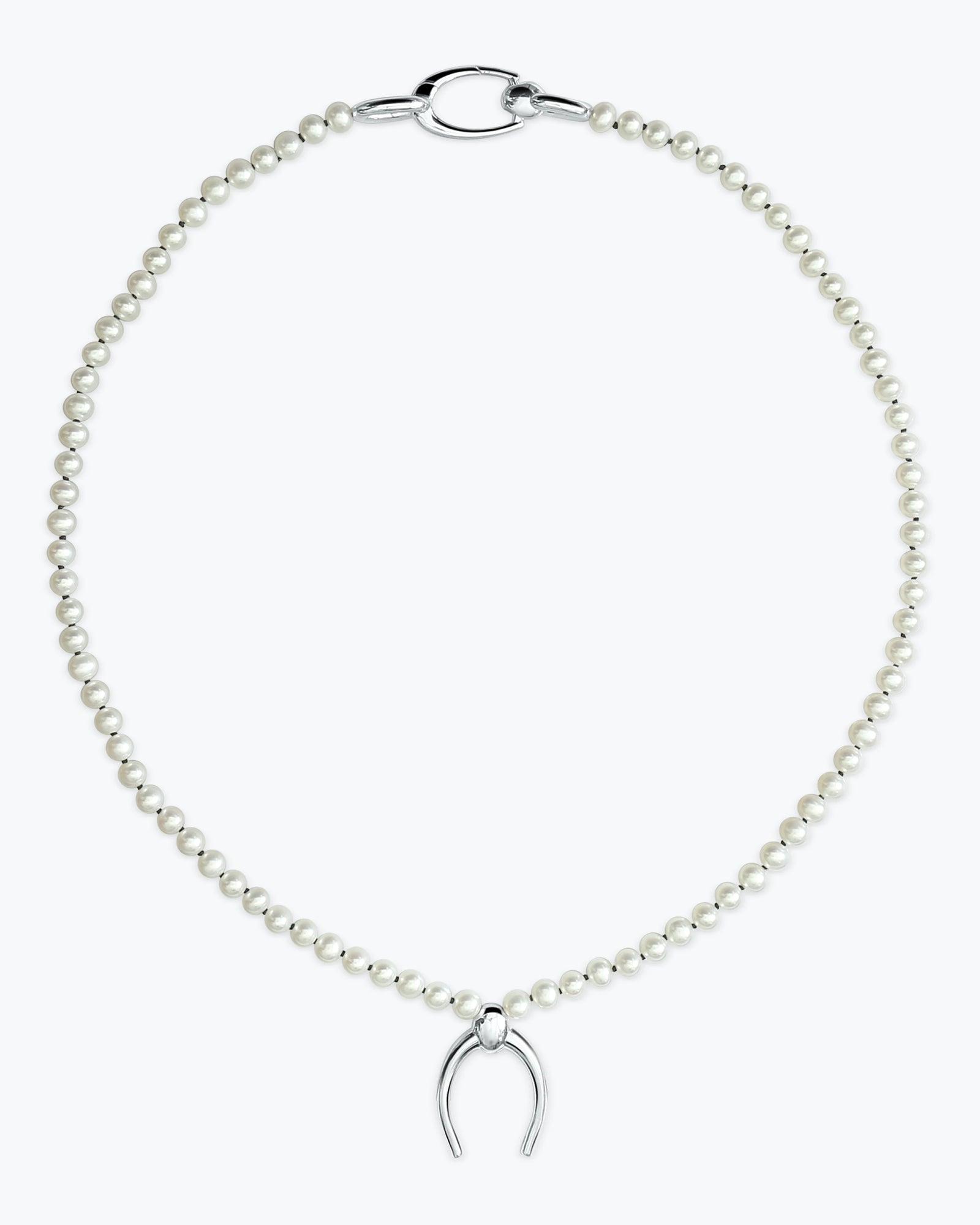 ARC PENDANT - PEARL COLLAR - SILVER