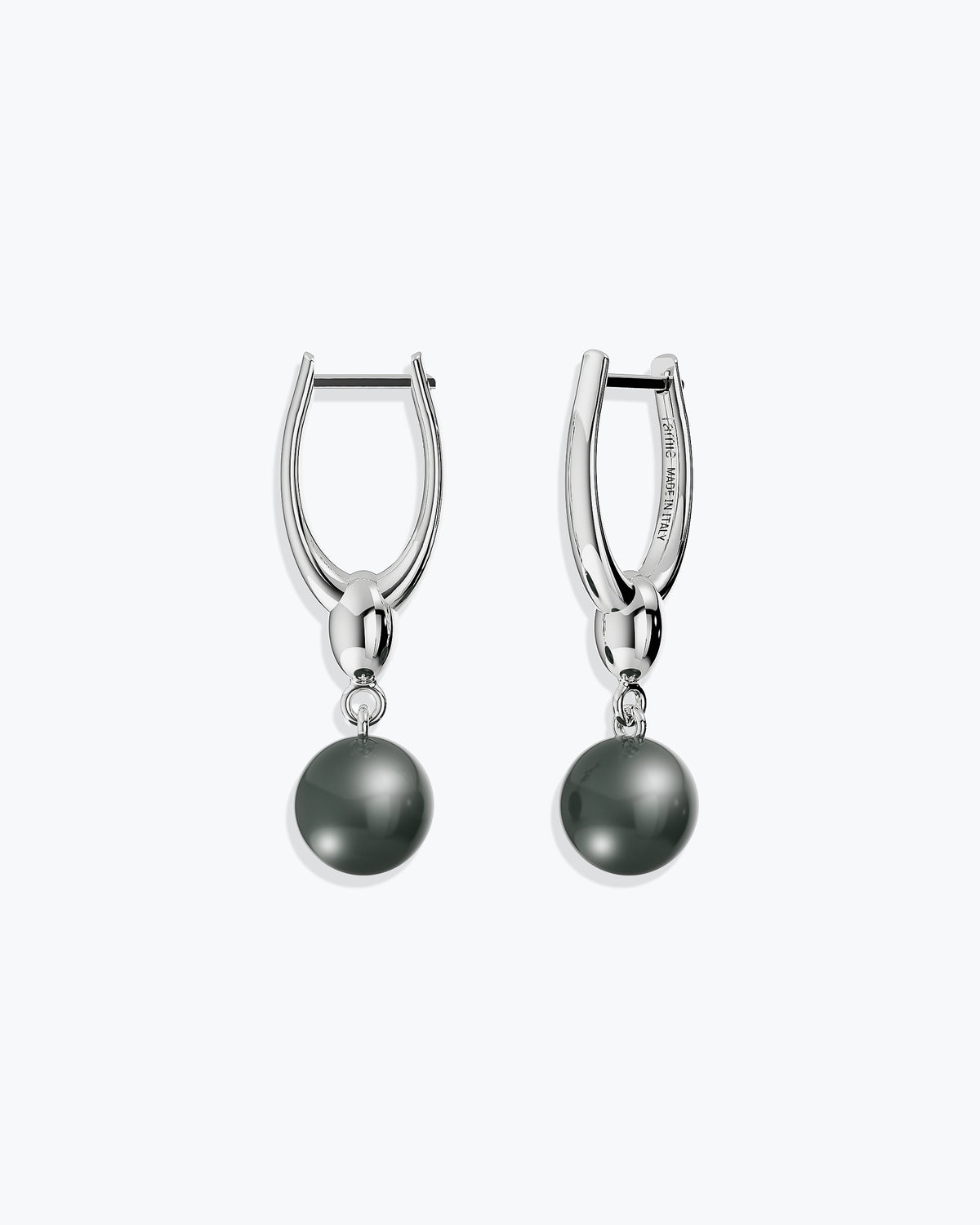 ARC EARRINGS - TAHITIAN PEARLS - SILVER