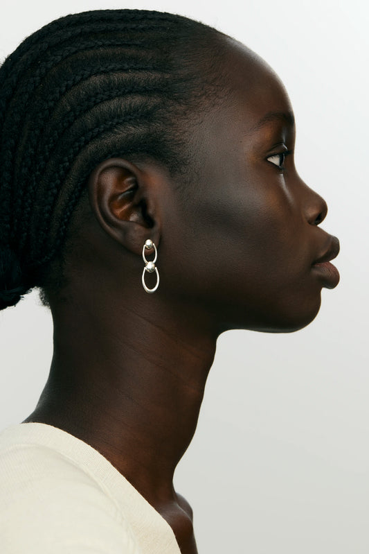 ARC FRONTAL - DROP EARRINGS - SILVER