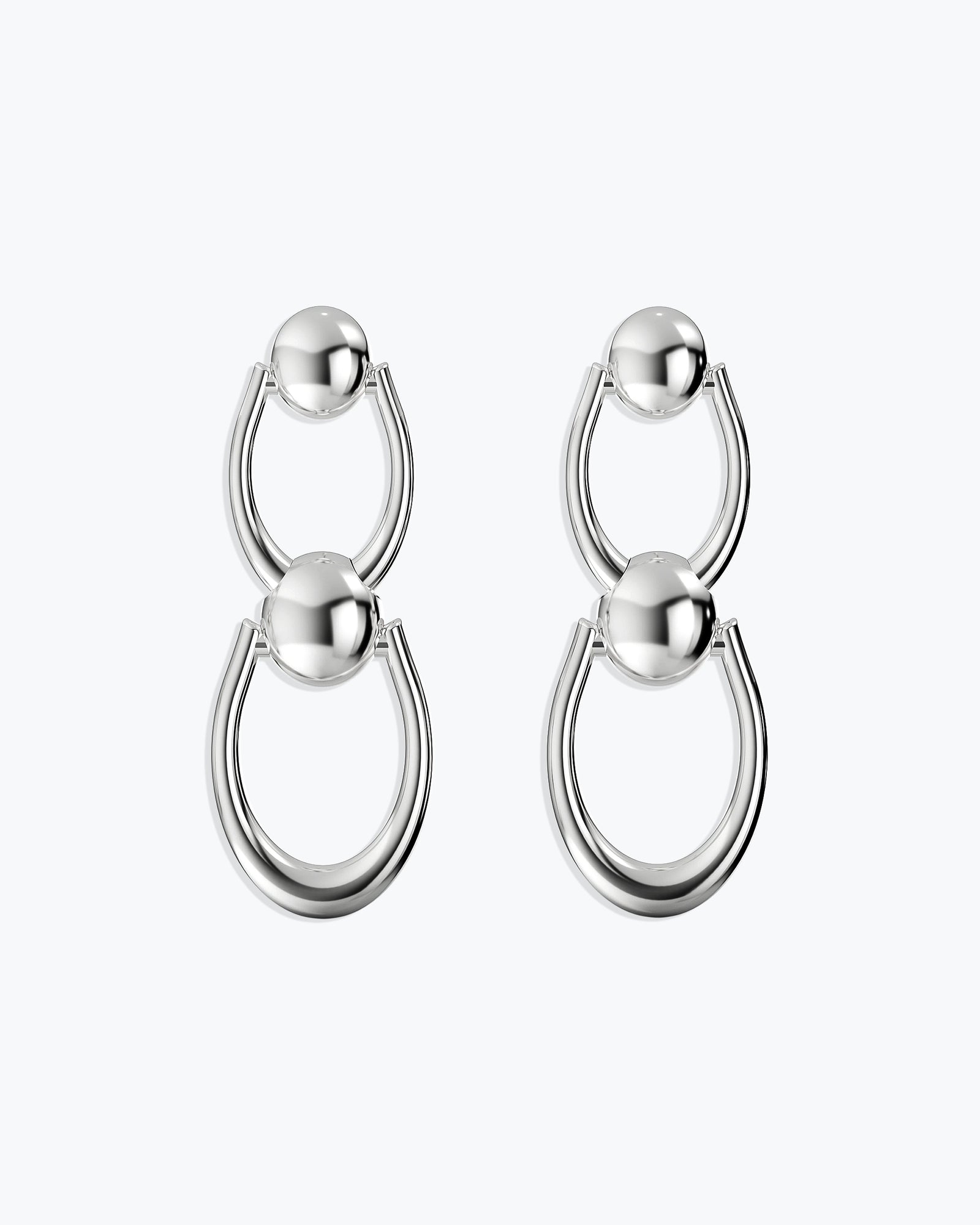 ARC FRONTAL - DROP EARRINGS - SILVER
