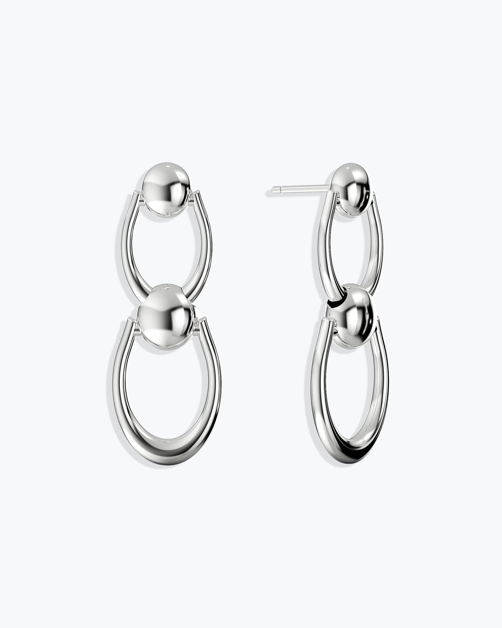 ARC FRONTAL - DROP EARRINGS - SILVER