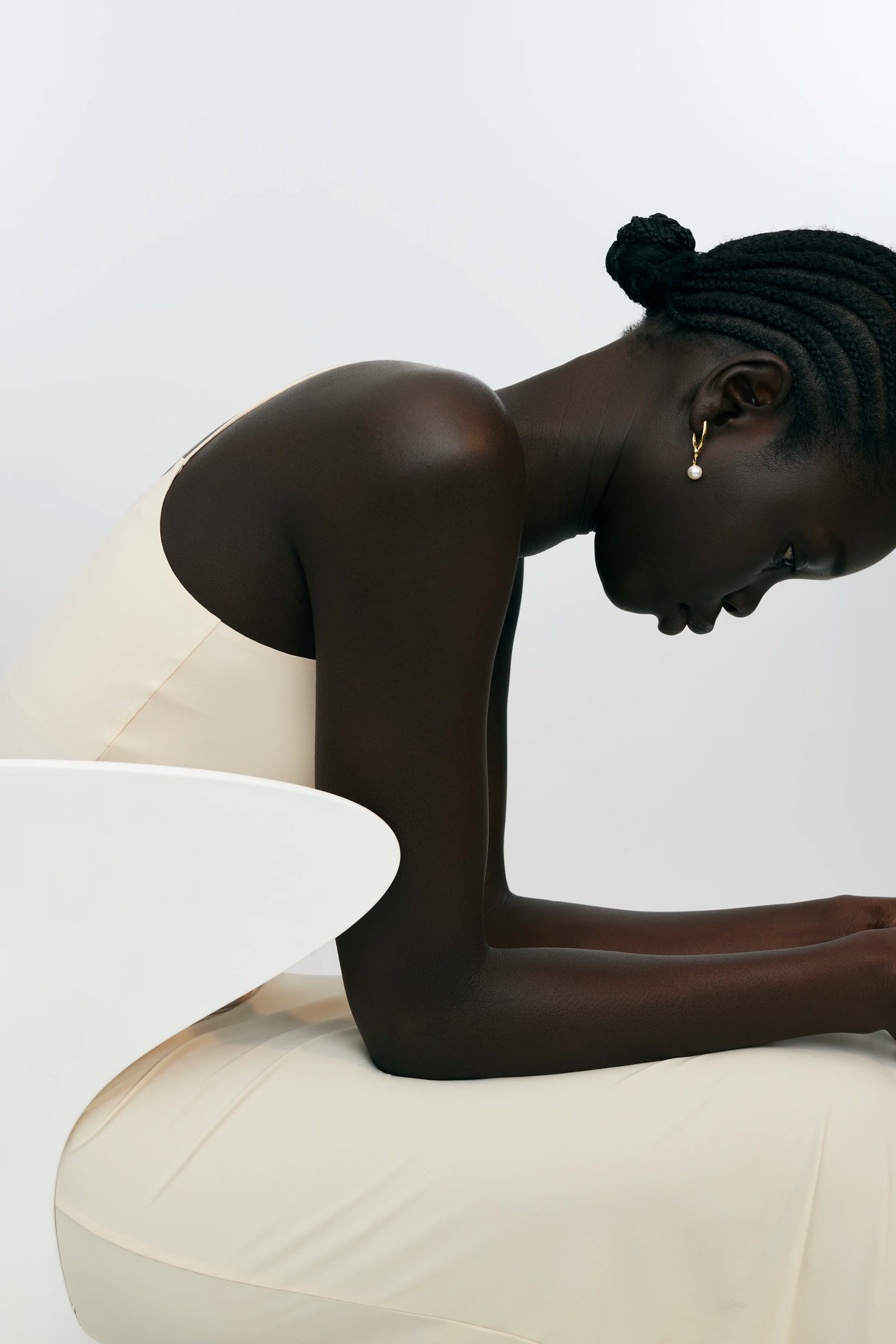 ARC PEARLS EARRINGS - GOLD