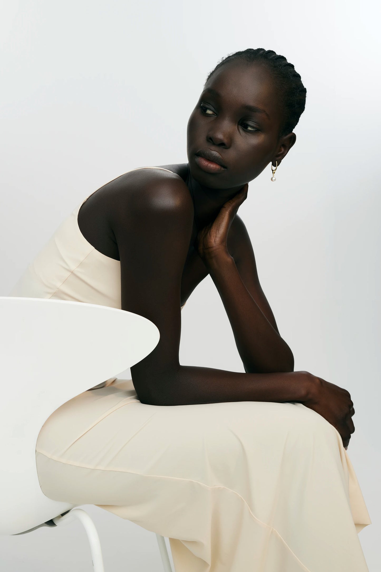 ARC PEARLS EARRINGS - SILVER