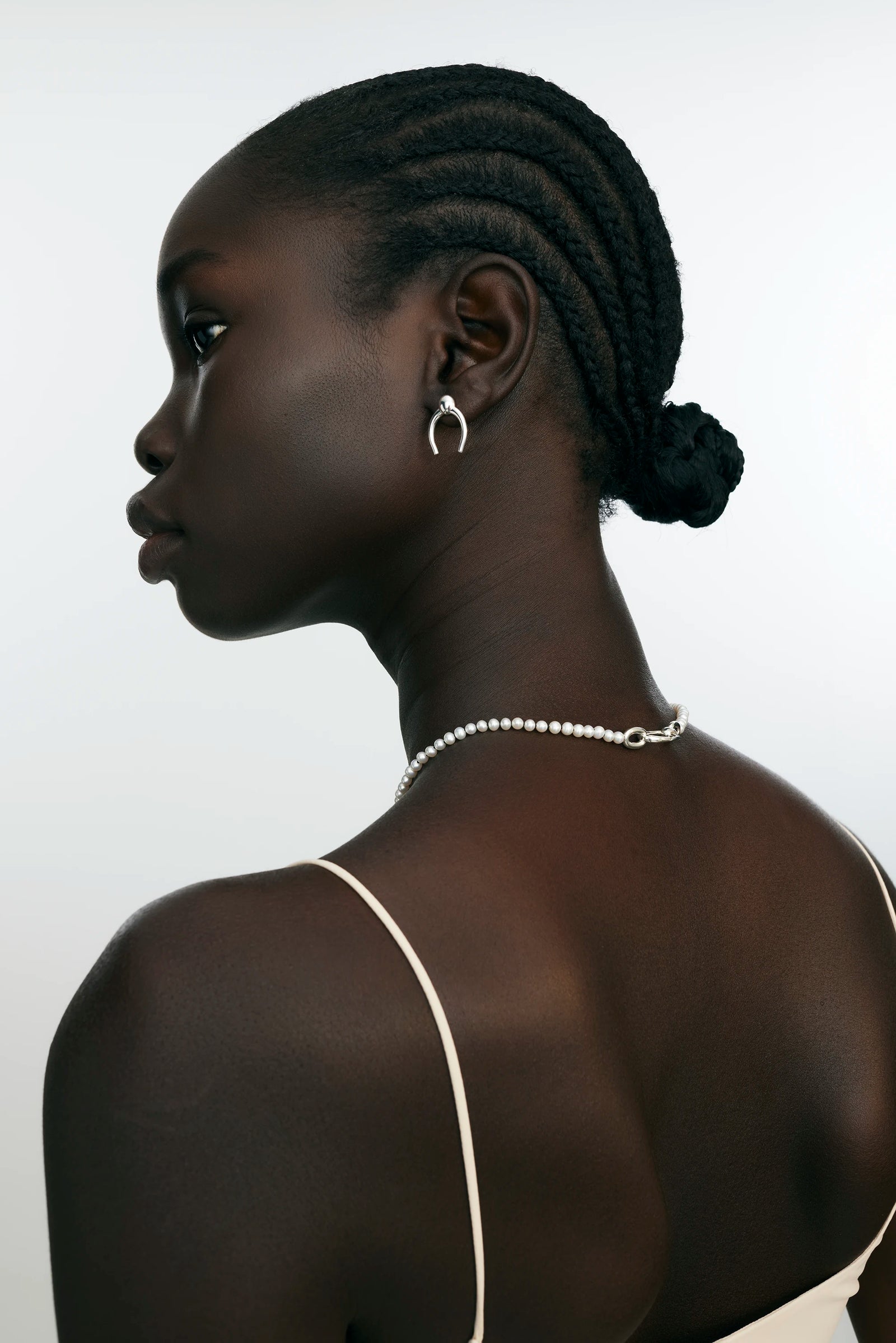 ARC STUD EARRINGS - SILVER