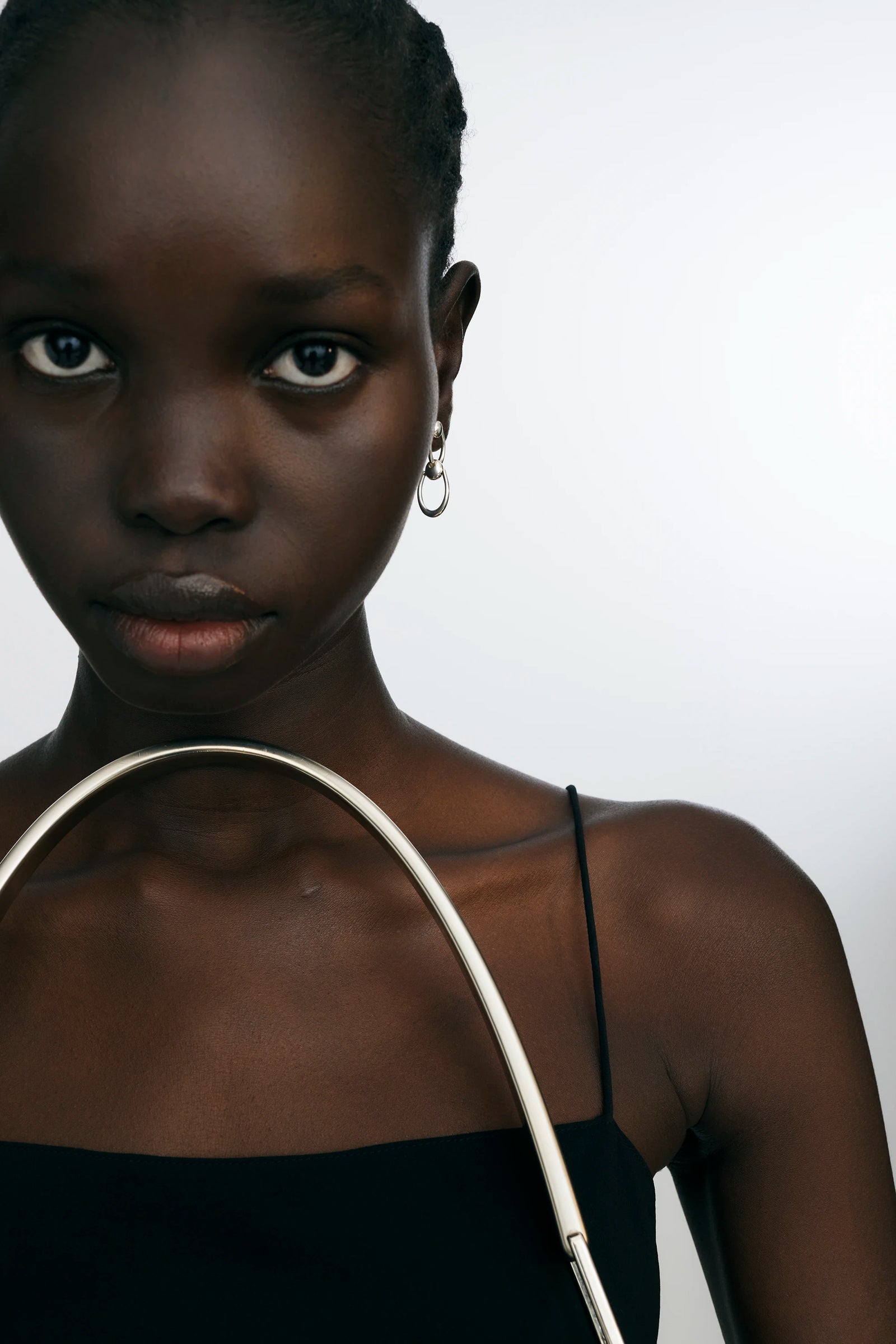 ARC EARRINGS - ROTATED PATTERN - SILVER