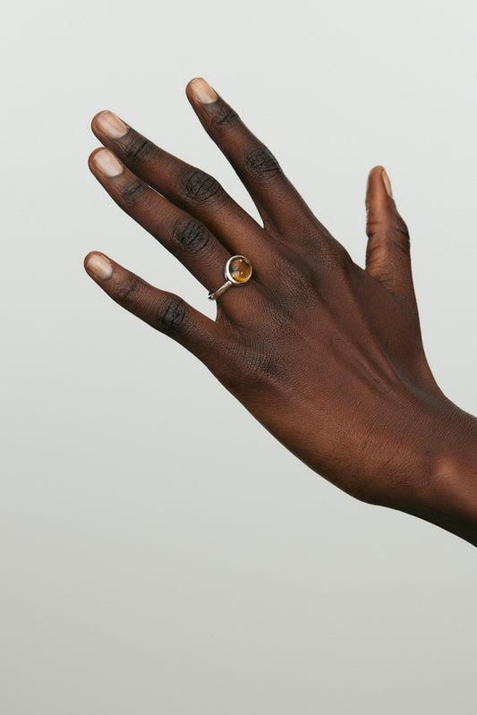LEA THIN RING - CITRINE