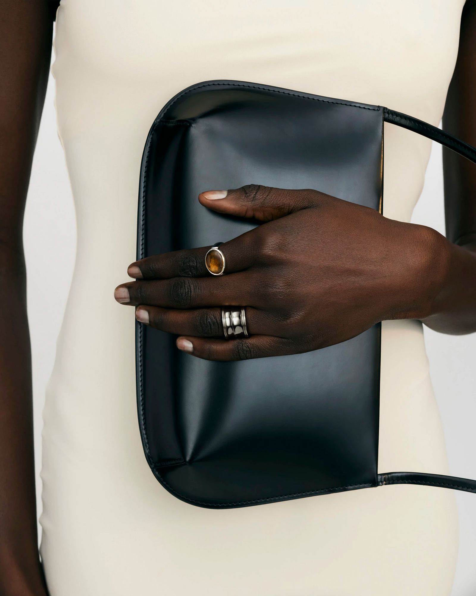 ARC RING - TRIPLE CURVE - SILVER