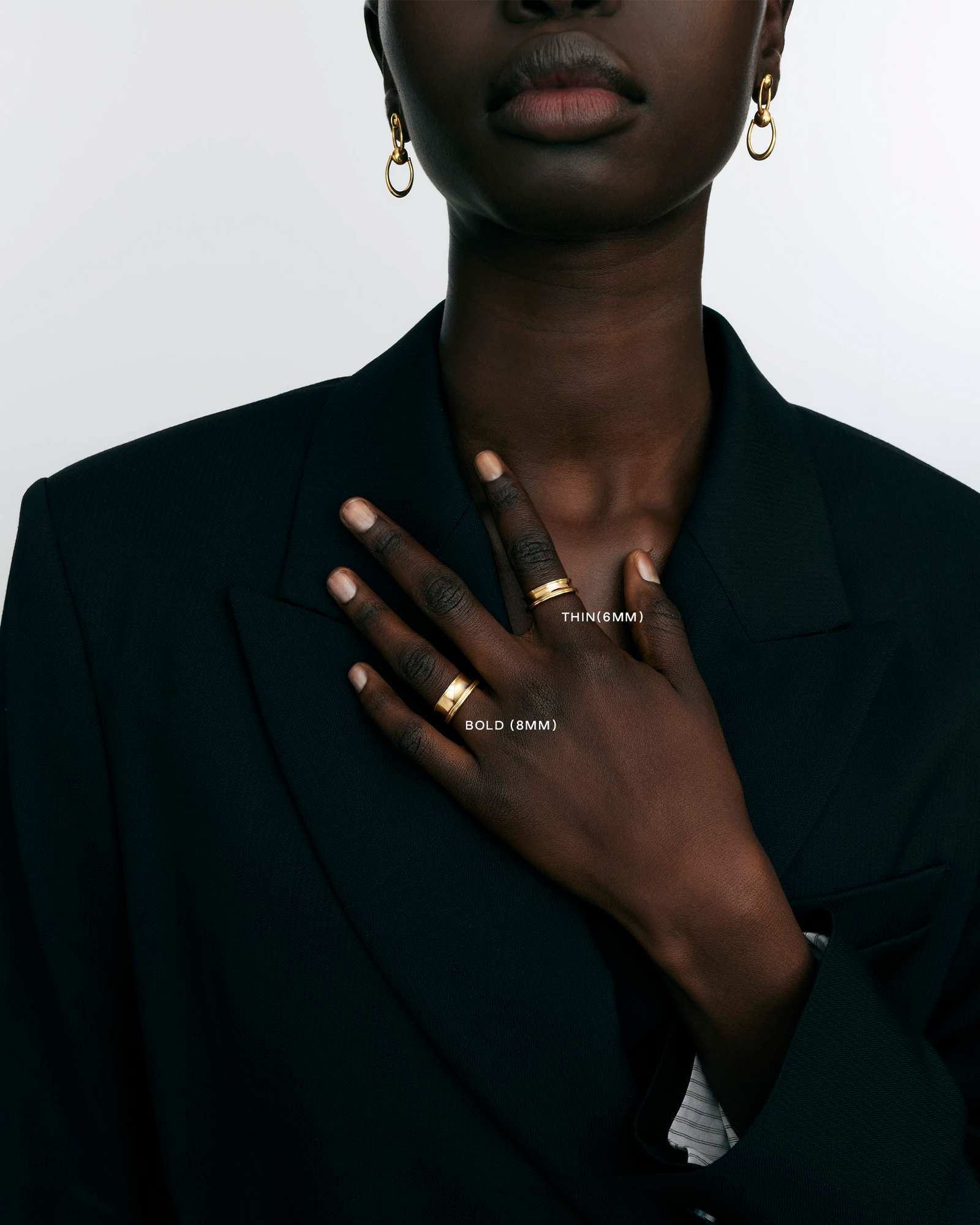 ARC RING - TRIPLE CURVE - GOLD