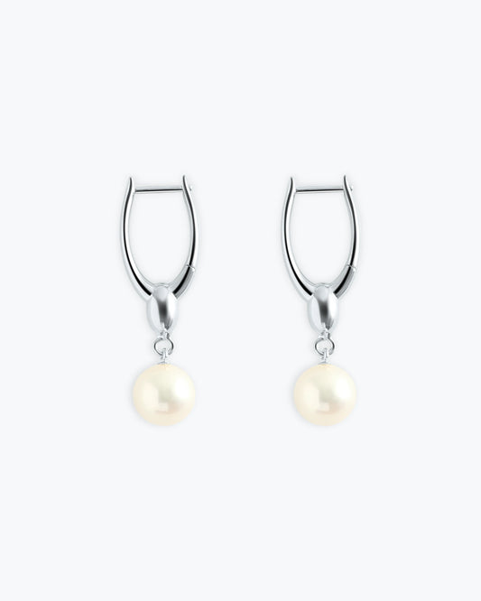 ARC PEARLS EARRINGS - SILVER
