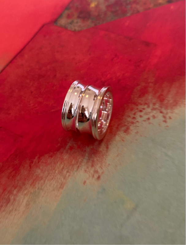ARC RING - TRIPLE CURVE – SILBER