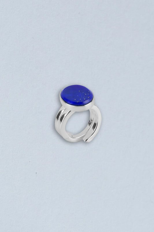 Spiral Lapis Ring