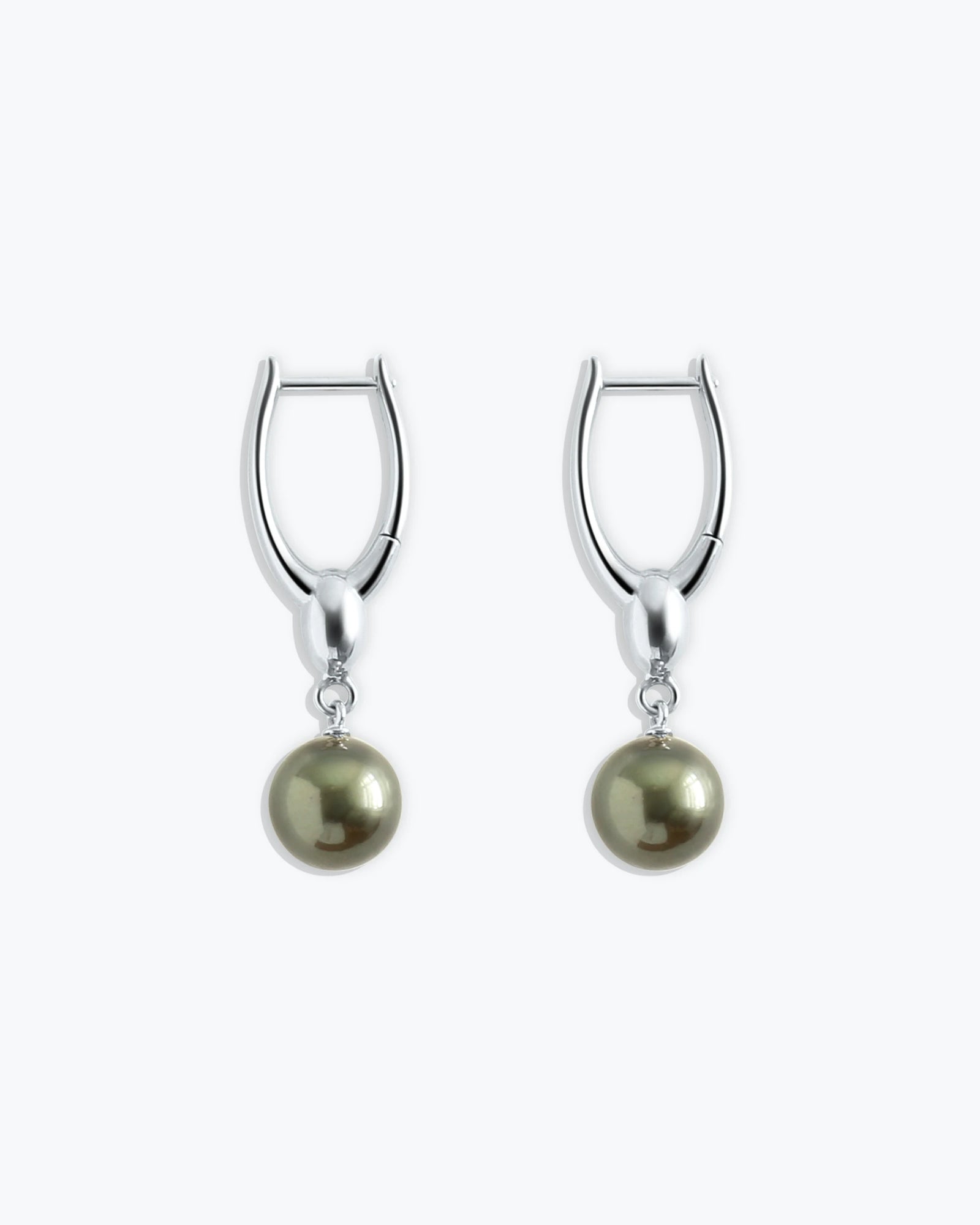ARC EARRINGS - TAHITIAN PEARLS - SILVER