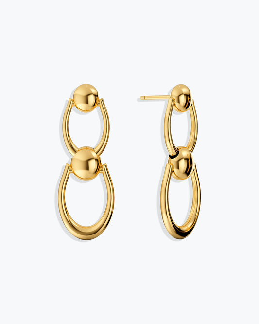 ARC TROPFEN-OHRRINGE – ROTIERTES MUSTER – GOLD