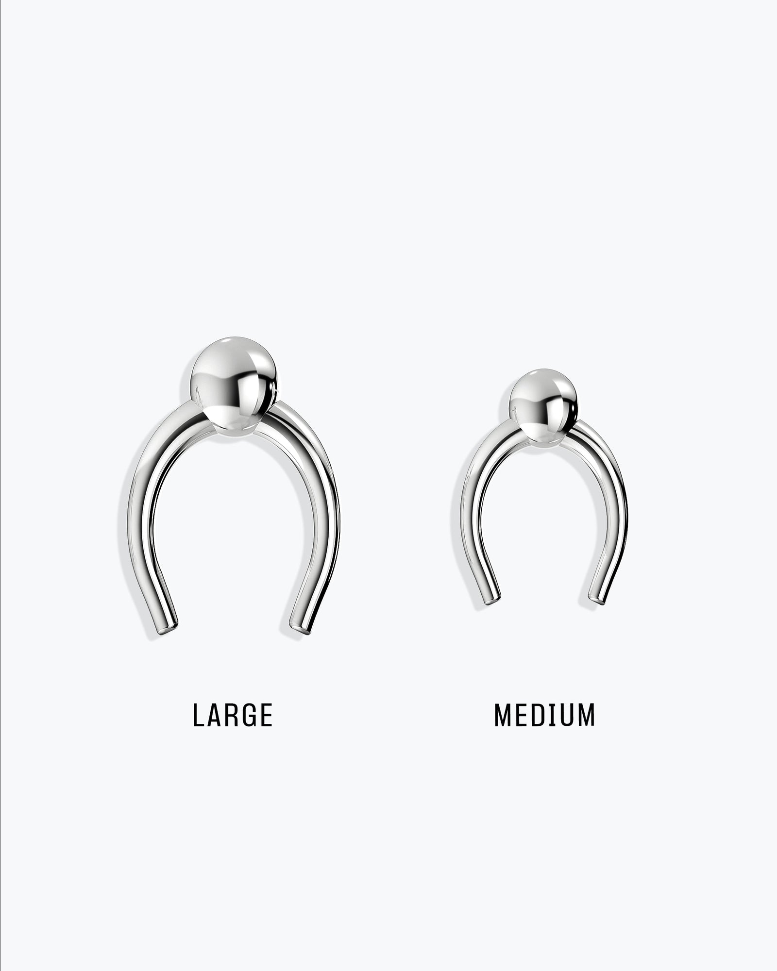 ARC STUD EARRINGS - SILVER