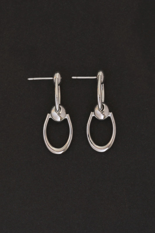 ARC EARRINGS - ROTATED PATTERN - SILVER